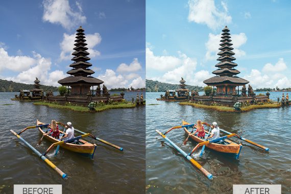 Before and after Bali Boat